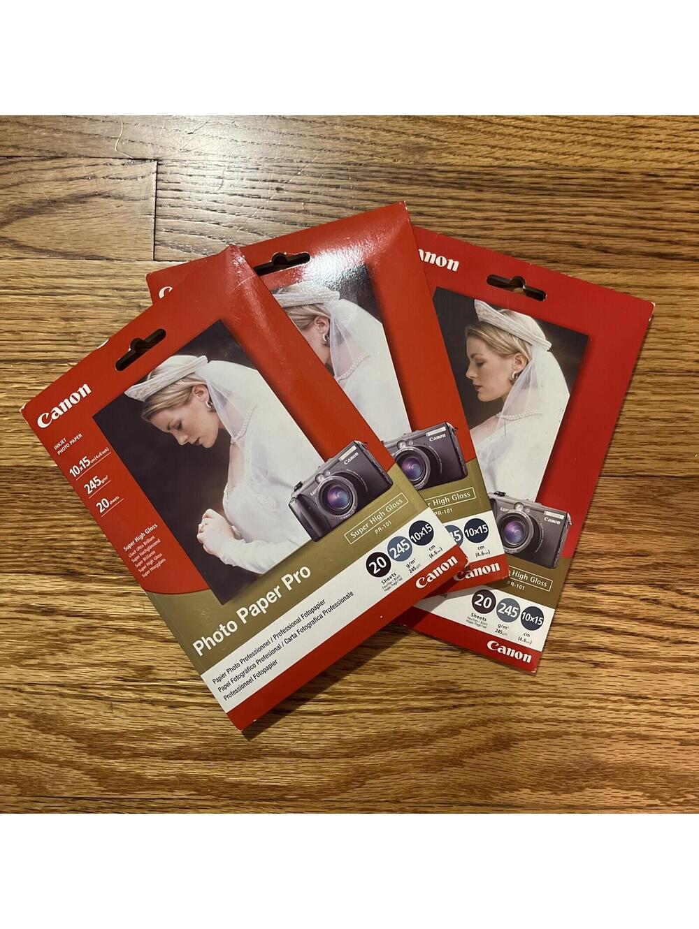 3 CANON Fotopapier PR-101 Photo paper PRO 20Blatt 10x15 A6 SUPER HIGH GLOSS 245g